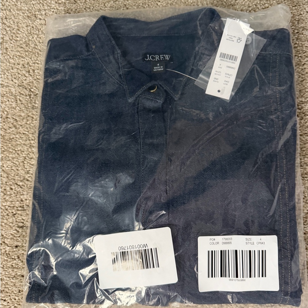 J. Crew Jules Tuxedo Shirt in Denim - Picture 5 of 5